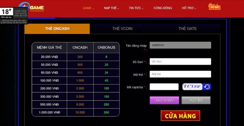 Nạp tiền OnGame vn