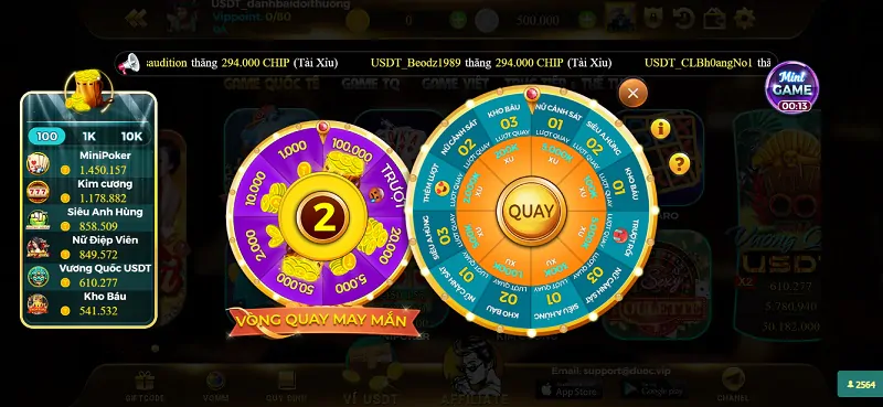 Vòng quay may mắn USDT Casino